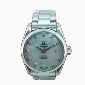 AN OMEGA SEAMASTER AQUA TERRA CHRONOMETER WRISTWATCH