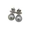 A PAIR OF TAHITIAN PEARL STUDS - 2