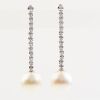 A PAIR OF SOUTH SEA PEARL AND DIAMOND DROP EARRINGS - 2