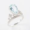 AN AQUAMARINE AND DIAMOND RING - 3