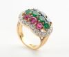 A RUBY, EMERALD AND SAPPHIRE RING - 3
